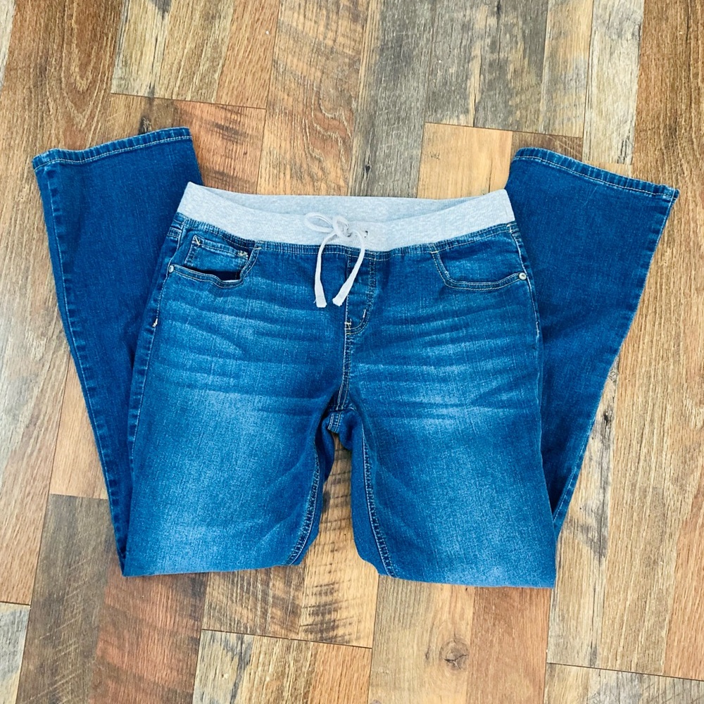 - Justice knit band jeans with tie